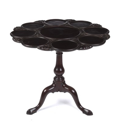 Lot 163 - A 19th century black walnut tilt top supper...