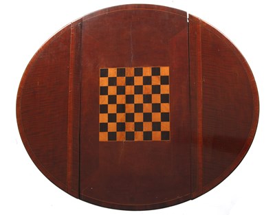 Lot 176 - A Sheraton games Pembroke table, with a chess...