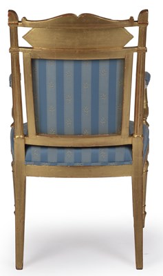Lot 172 - A Regency giltwood open armchair with...
