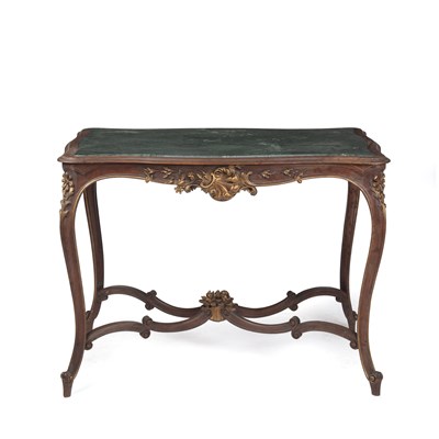 Lot 46 - A mid 19th century French walnut centre table