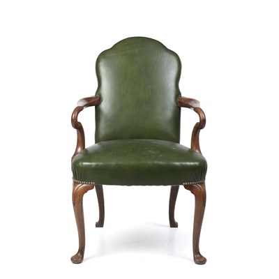 Lot 175 - A George I style walnut open armchair with...