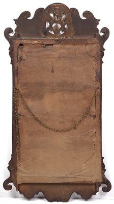 Lot 151 - A George III mahogany fret frame wall mirror,...