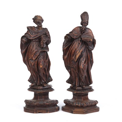 Lot 211 - A pair of 18th/19th century continental carved...