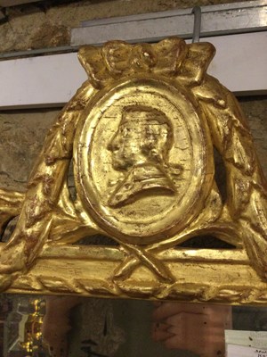 Lot 182 - A pair of 18th century Dutch gilded mirrors...