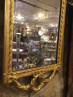 Lot 182 - A pair of 18th century Dutch gilded mirrors...