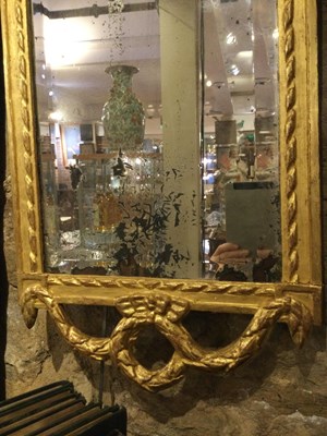 Lot 182 - A pair of 18th century Dutch gilded mirrors...