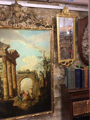 Lot 182 - A pair of 18th century Dutch gilded mirrors...