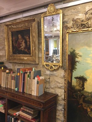 Lot 182 - A pair of 18th century Dutch gilded mirrors...