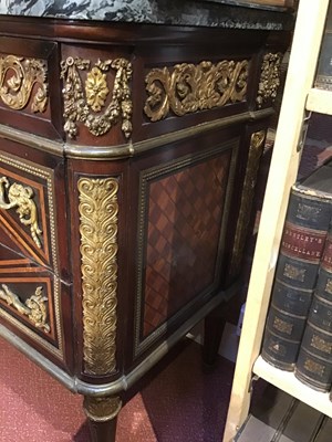 Lot 177 - A French Louis XVI style marquetry kingwood...