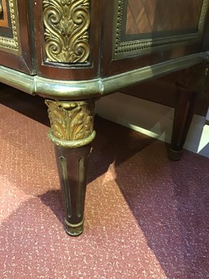 Lot 177 - A French Louis XVI style marquetry kingwood...