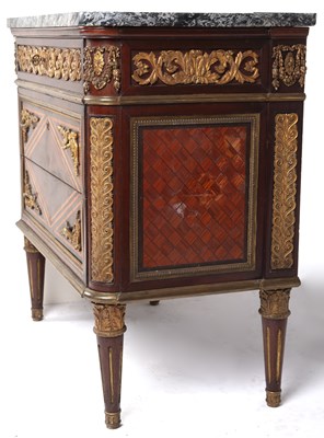 Lot 177 - A French Louis XVI style marquetry kingwood...