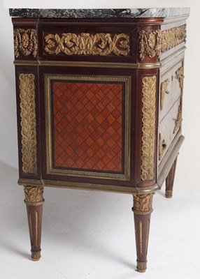 Lot 177 - A French Louis XVI style marquetry kingwood...