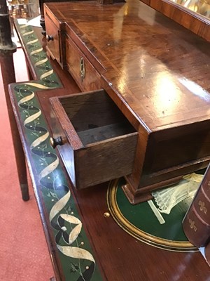 Lot 179 - A George III walnut toilet mirror with...