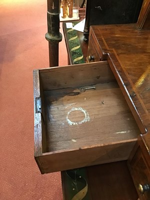 Lot 179 - A George III walnut toilet mirror with...