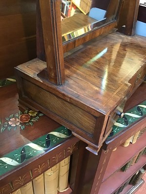 Lot 179 - A George III walnut toilet mirror with...