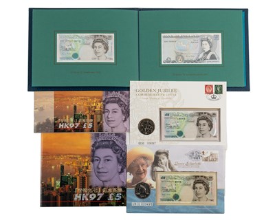 Lot 251 - A set of five commemorative £5 note sets