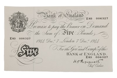 Lot 290 - A Bank of England white £5 Peppiatt note