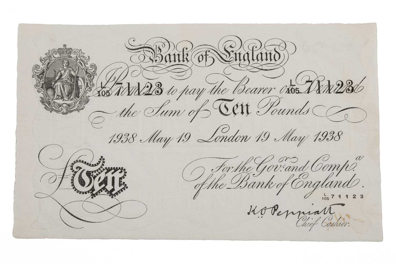 Lot 293 - A Bank of England white £5 Peppiatt note