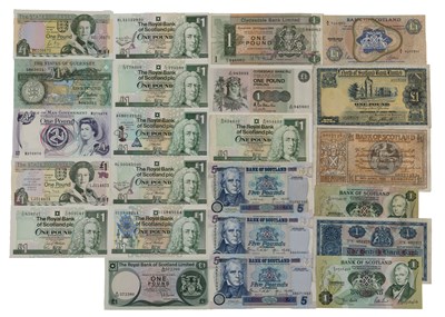 Lot 330 - A collection of various banknotes. Consisting...