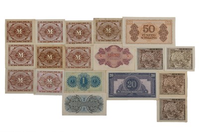Lot 330 - A collection of various banknotes. Consisting...