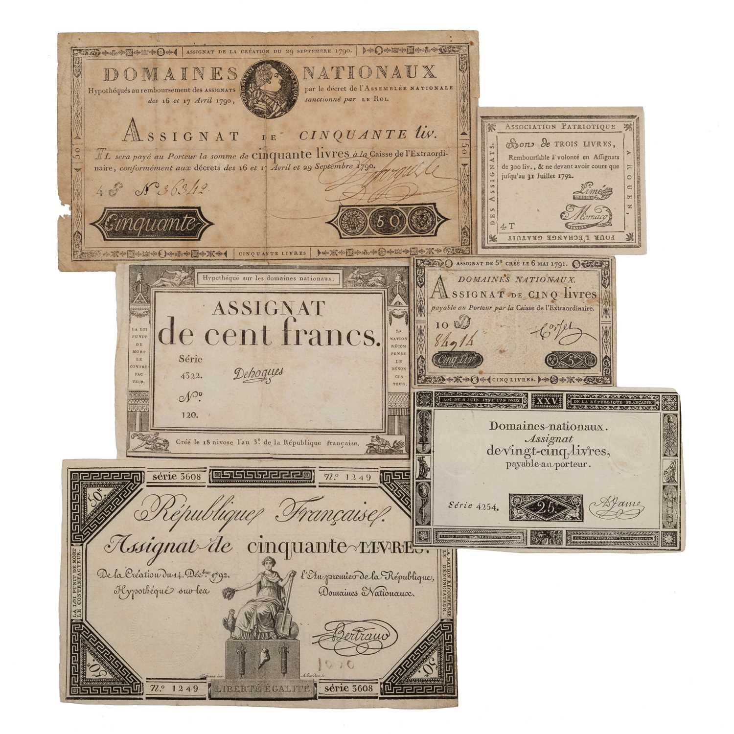 Lot 327A - A collection of banknotes and 19th century...