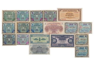 Lot 306 - A collection of Allied Forces banknotes