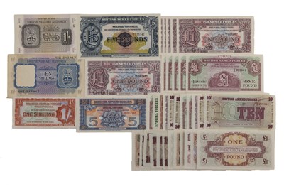 Lot 307 - A collection of British Military Authority and British Armed Forces special vouchers