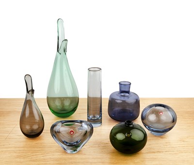 Lot 453 - Collection of Holmegaard glass comprising a...