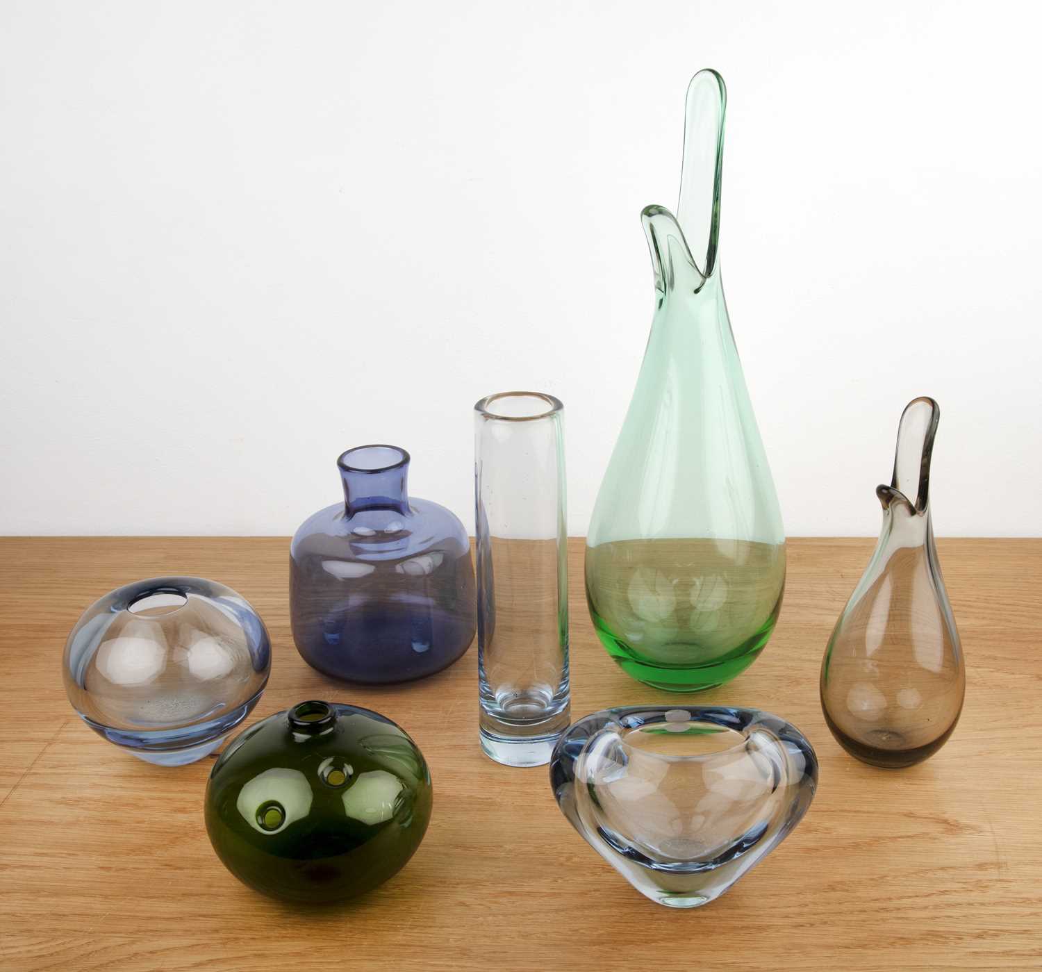 Lot 453 - Collection of Holmegaard glass comprising a...