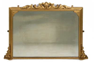 Lot 257 - A 19th century gilt-framed hall mirror