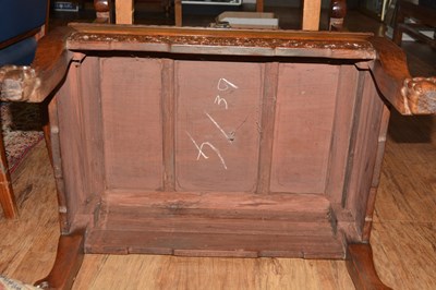 Lot 96 - Pair of Ming-style carved hardwood armchairs...