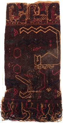 Lot 411 - A Peruvian pre- Columbian textile fragment...