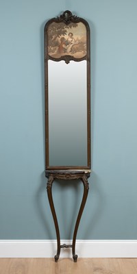 Lot 43 - A French console table and matching mirror