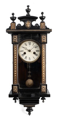 Lot 56 - A Continental musical wall clock