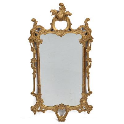 Lot 17 - A Georgian-style gilt wall mirror