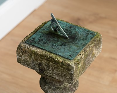 Lot 1445 - A small cast reconstituted stone sundial