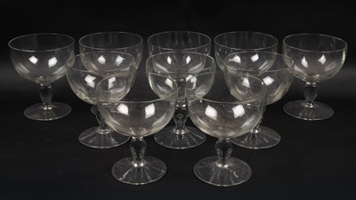 Lot 27 - A set of ten large wine glasses