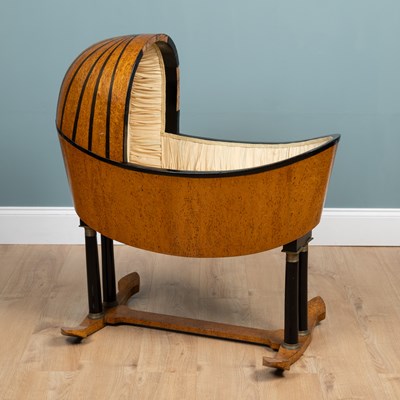 Lot 4 - An early 19th century Biedermeier child's cot