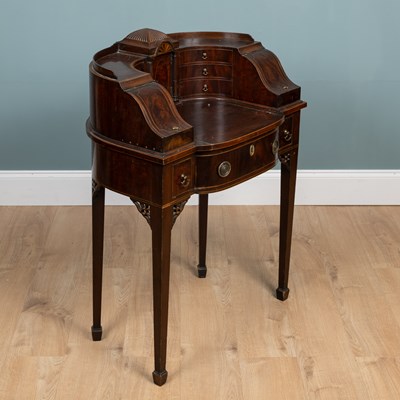 Lot 21 - A 19th century Chippendale-style Carlton House desk