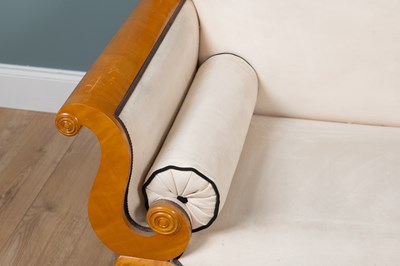 Lot 54 - An early 20th century Biedermeier satin birch settee