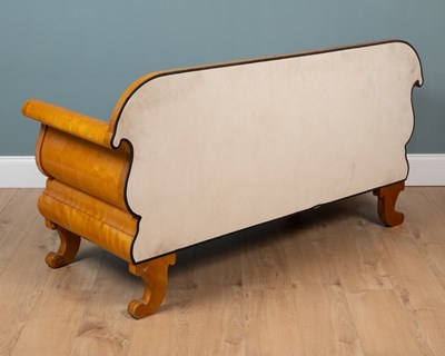 Lot 54 - An early 20th century Biedermeier satin birch settee