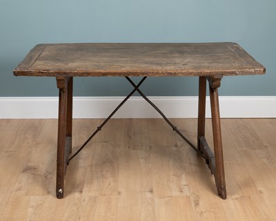 Lot 44 - An antique Spanish centre table