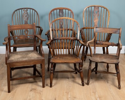 Lot 20 - Six country chairs