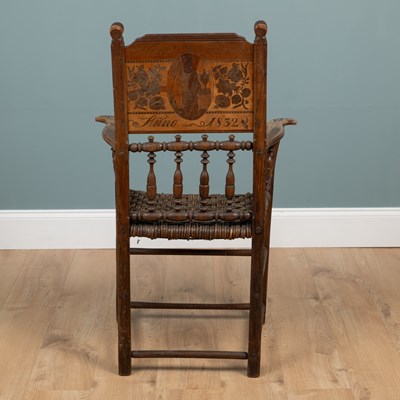 Lot 1 - A 19th century Dutch armchair