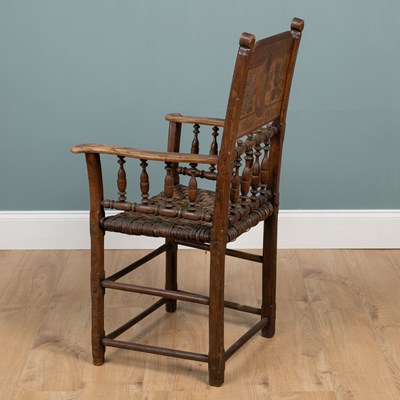 Lot 1 - A 19th century Dutch armchair