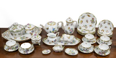 Lot 515 - A Herend porcelain Queen Victoria tea service together with further items of Herend porcelain