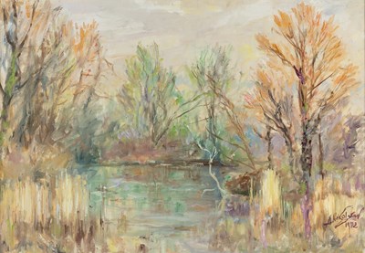 Lot 389 - Athanasius Nikolsky (act.1950-1970) Landscape,...