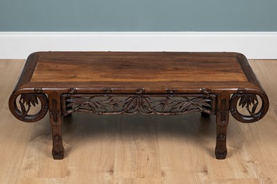 Lot 460 - A Chinese hardwood opium table