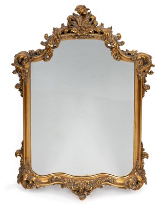 Lot 371 - A 20th century gilt-framed wall mirror