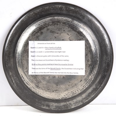 Lot 28 - A pewter single reeded shallow bowl by Anthony...